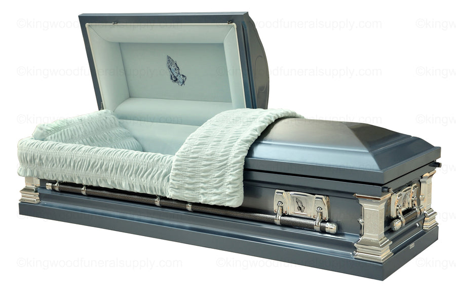 MAJESTIC PRAY STAINLESS Steel funeral casket