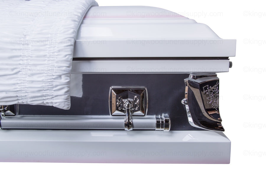 MIRROR ROSE metal funeral casket