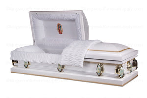 OUR LADY metal funeral casket