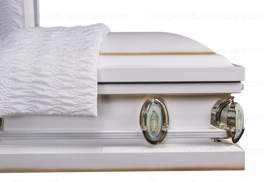 OUR LADY metal funeral casket