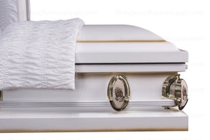 PAY HAND metal funeral casket