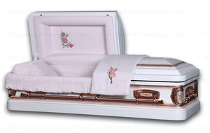 PRIME ROSE metal funeral casket