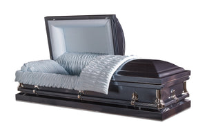 SHEPHERD BLUE metal funeral casket