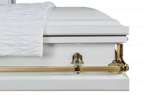 SHEPHERD WHITE metal funeral casket